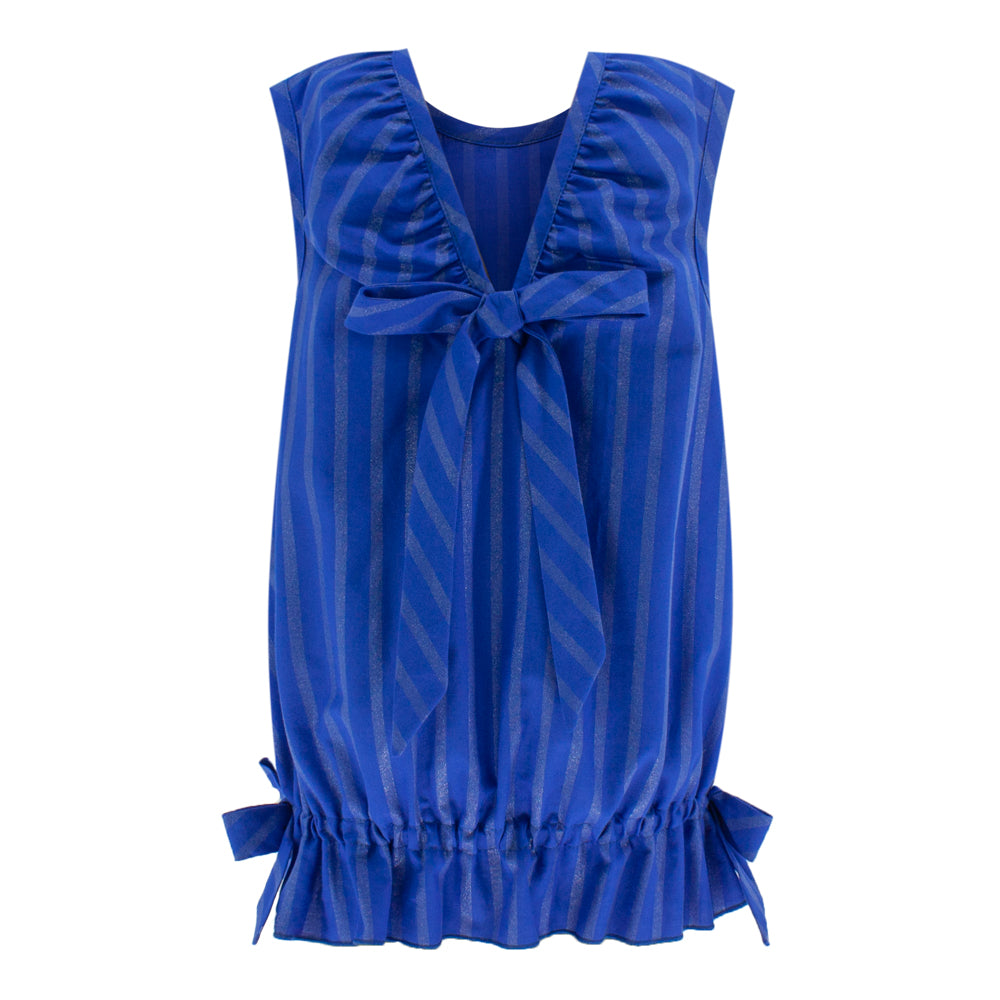 Striped Glittery Dress in Blue