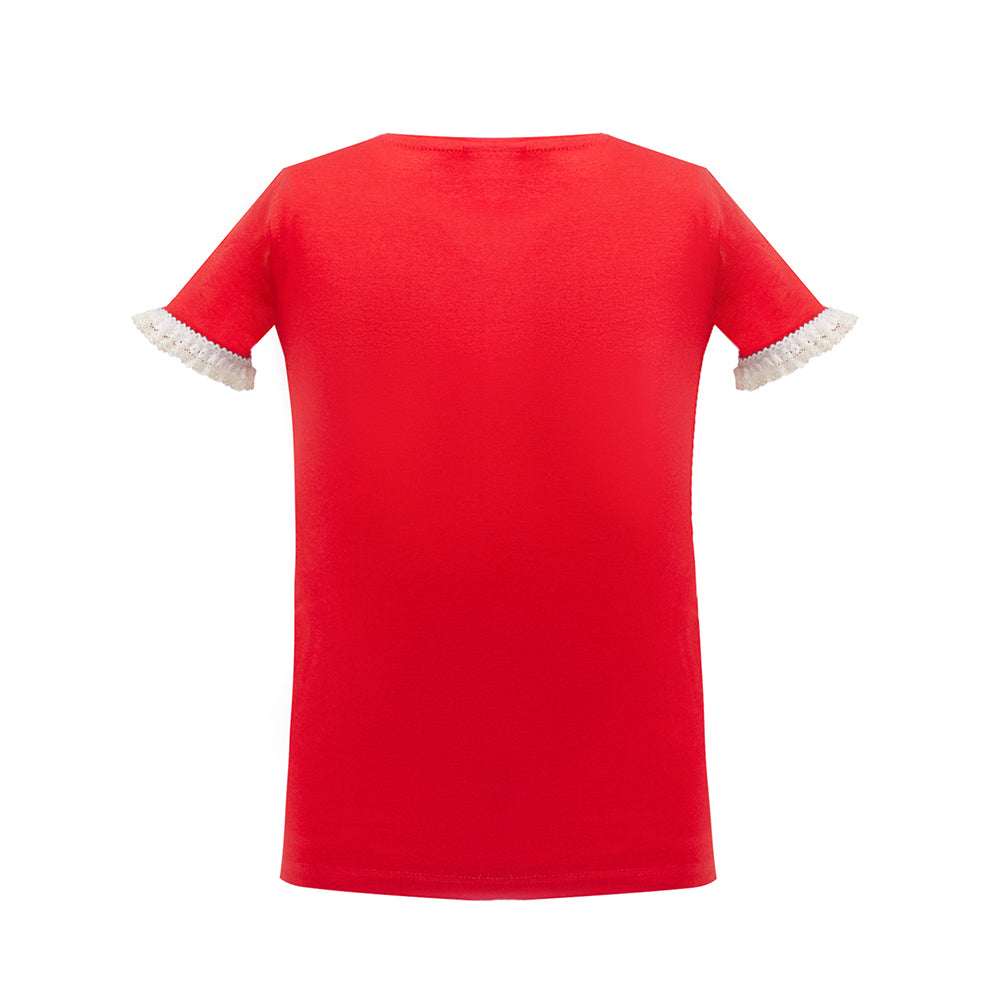 Shiny Ballerina T-Shirt in Red