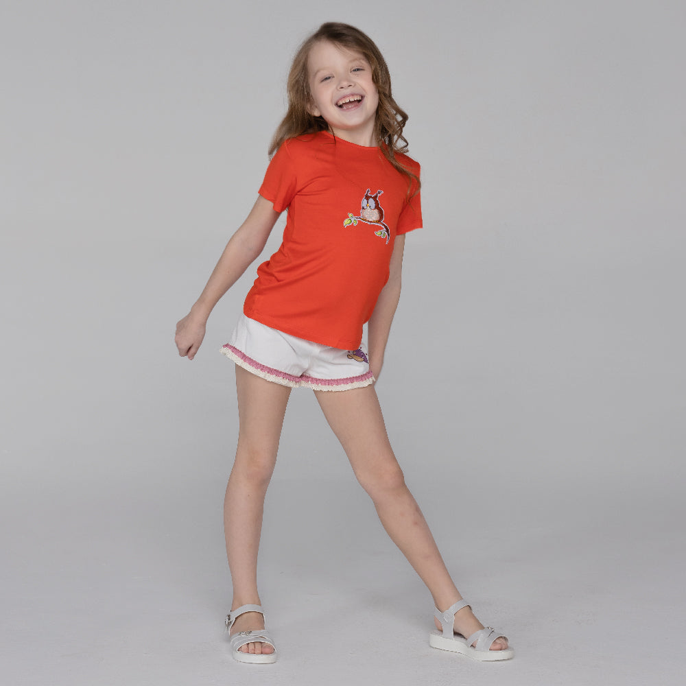 Pretty Owl T-Shirt in Orange