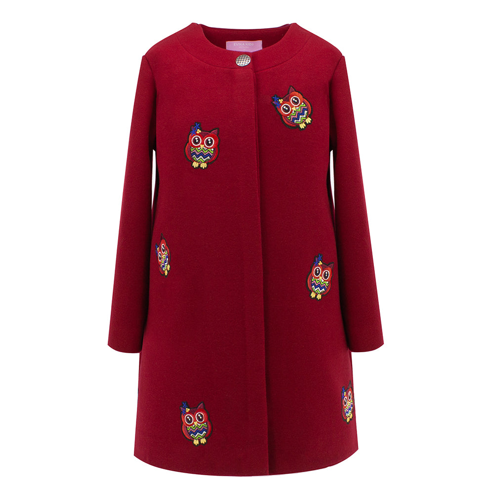 Owl Coat in Red
