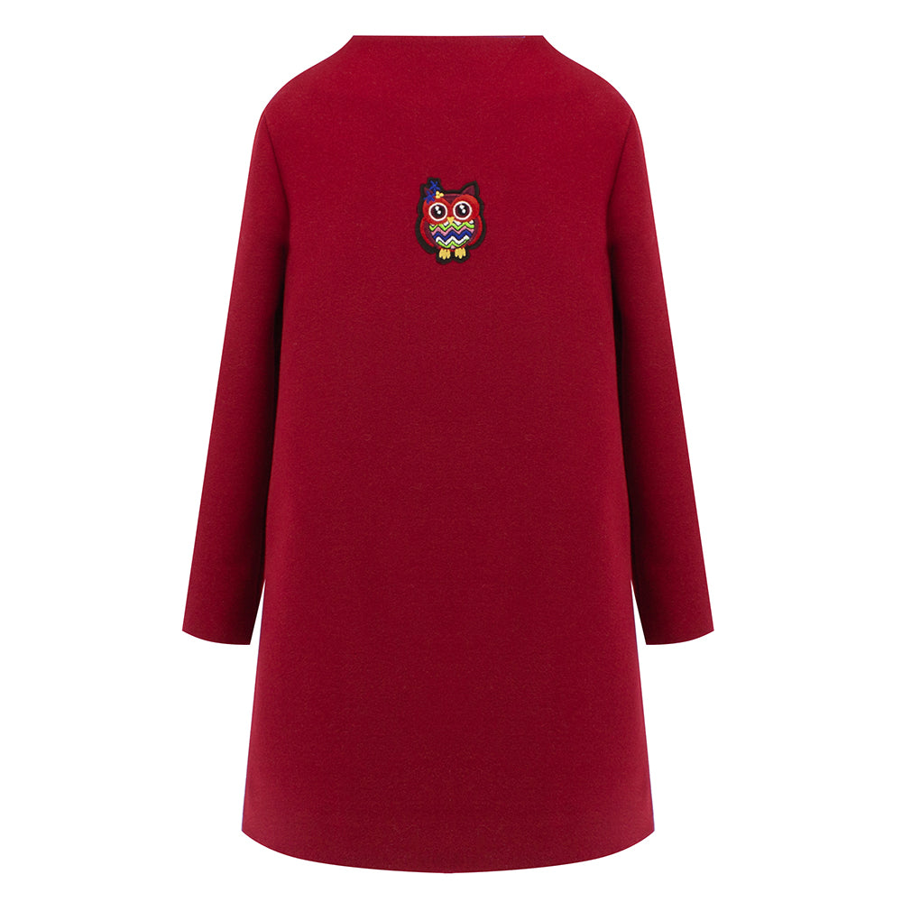 Owl Coat in Red