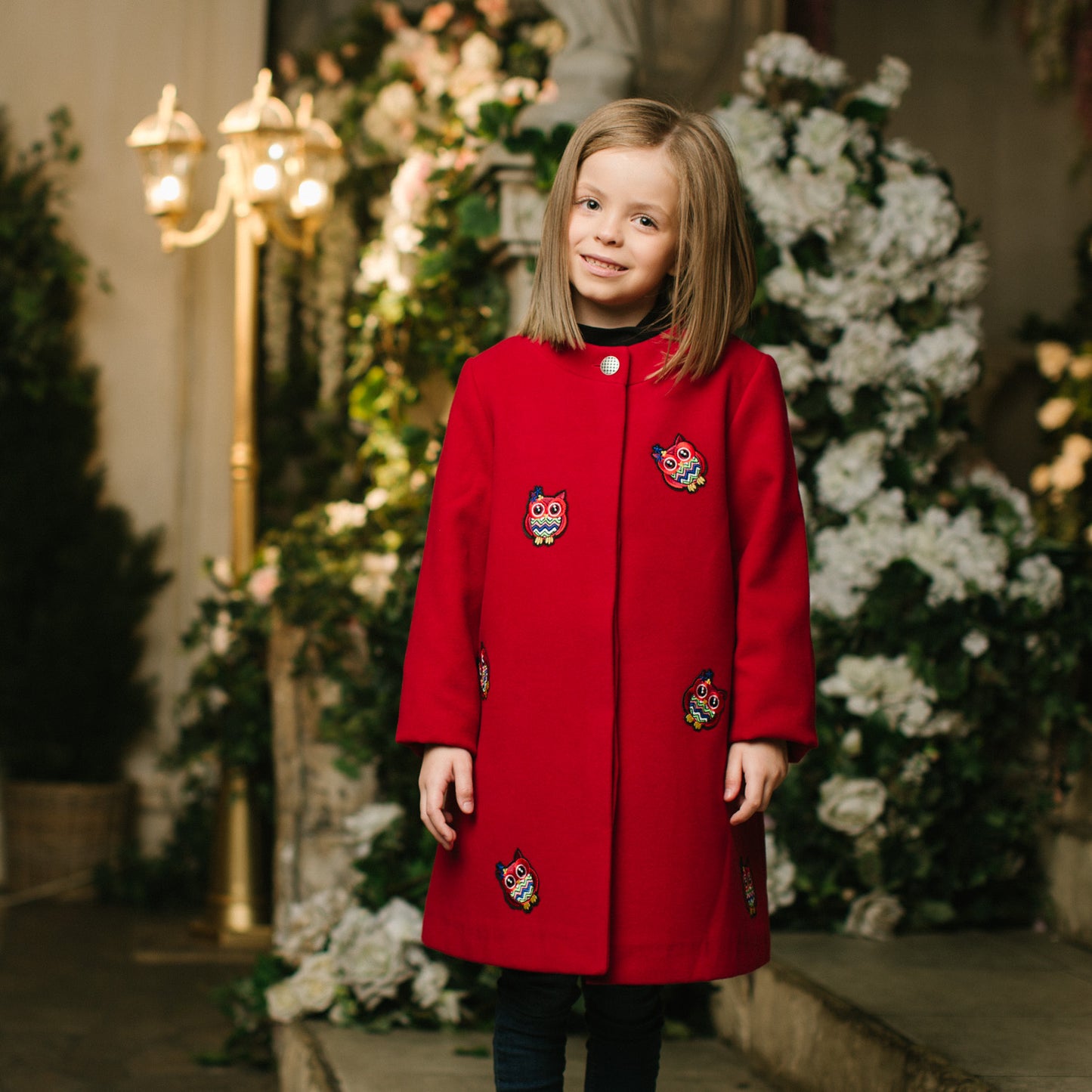 Owl Coat in Red
