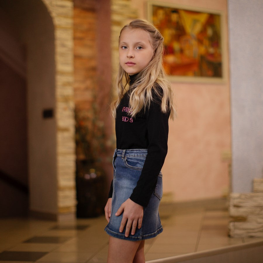 Denim Skirt in Blue