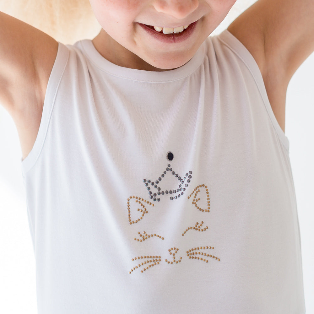 Cat Princess Dress in Pink and White