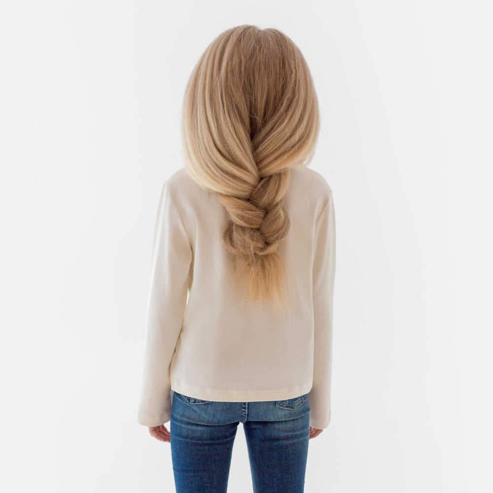 Love Heart Long-Sleeved T-Shirt in White