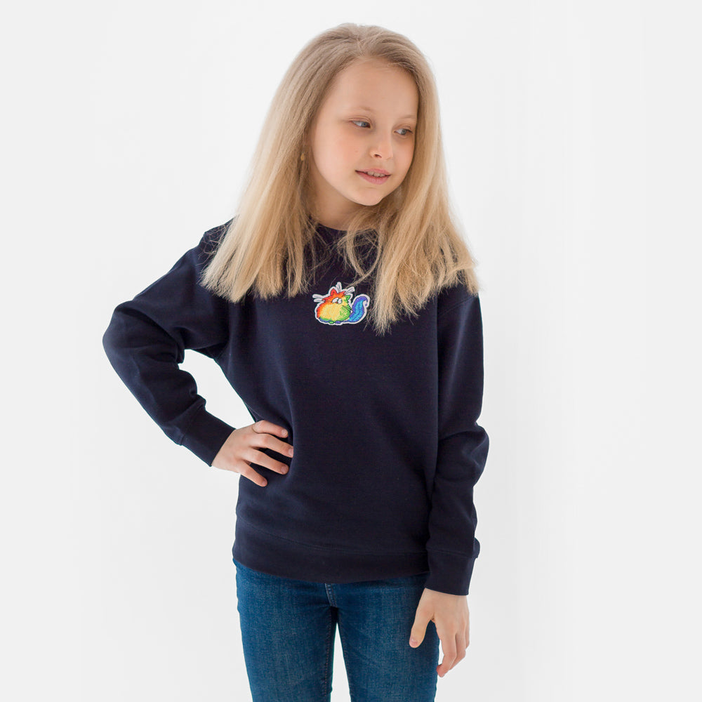 Cat Sweatshirt in Blue