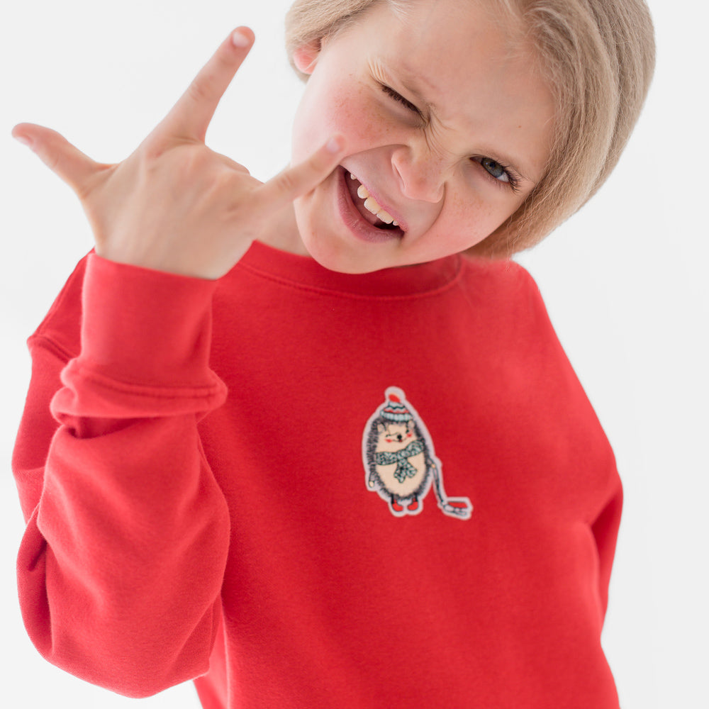 Headgehog Sweatshirt in Red