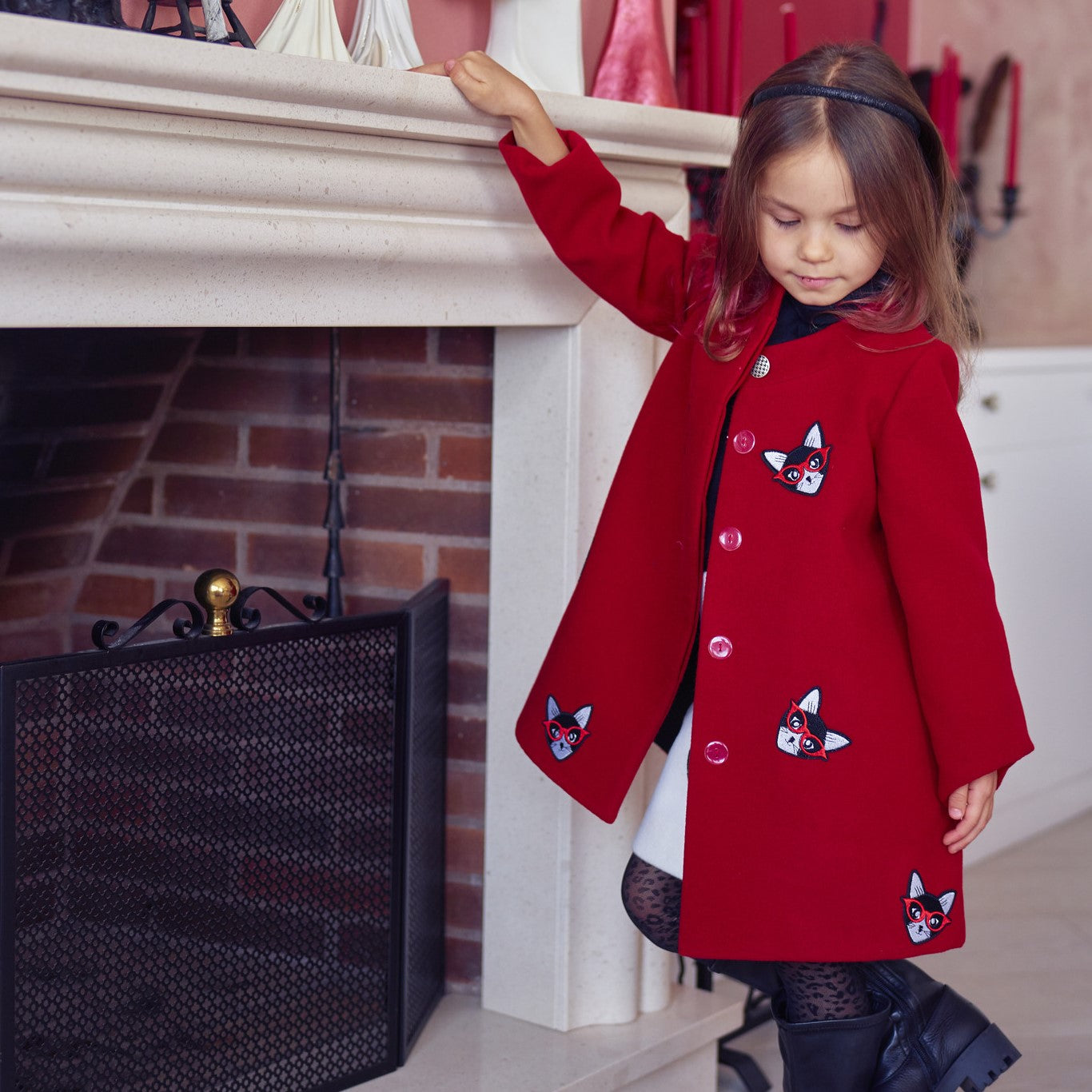 Cats Coat in Red