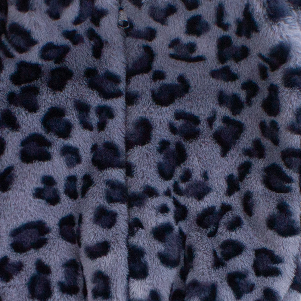 Faux Fur Coat in Blue