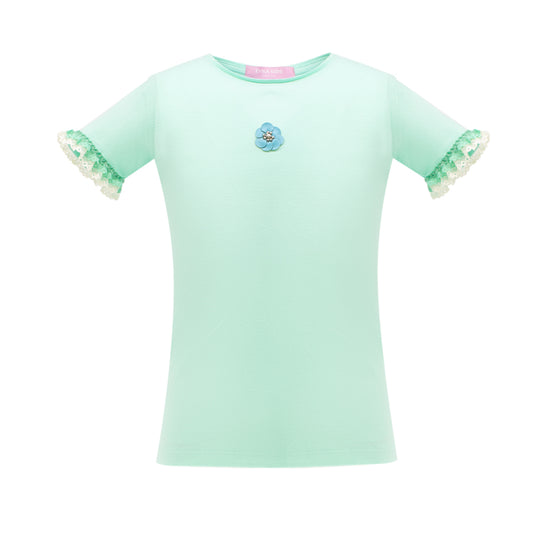 Pretty Flower T-Shirt in Mint