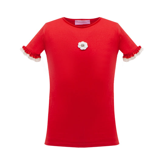 Pretty Flower T-Shirt in Red