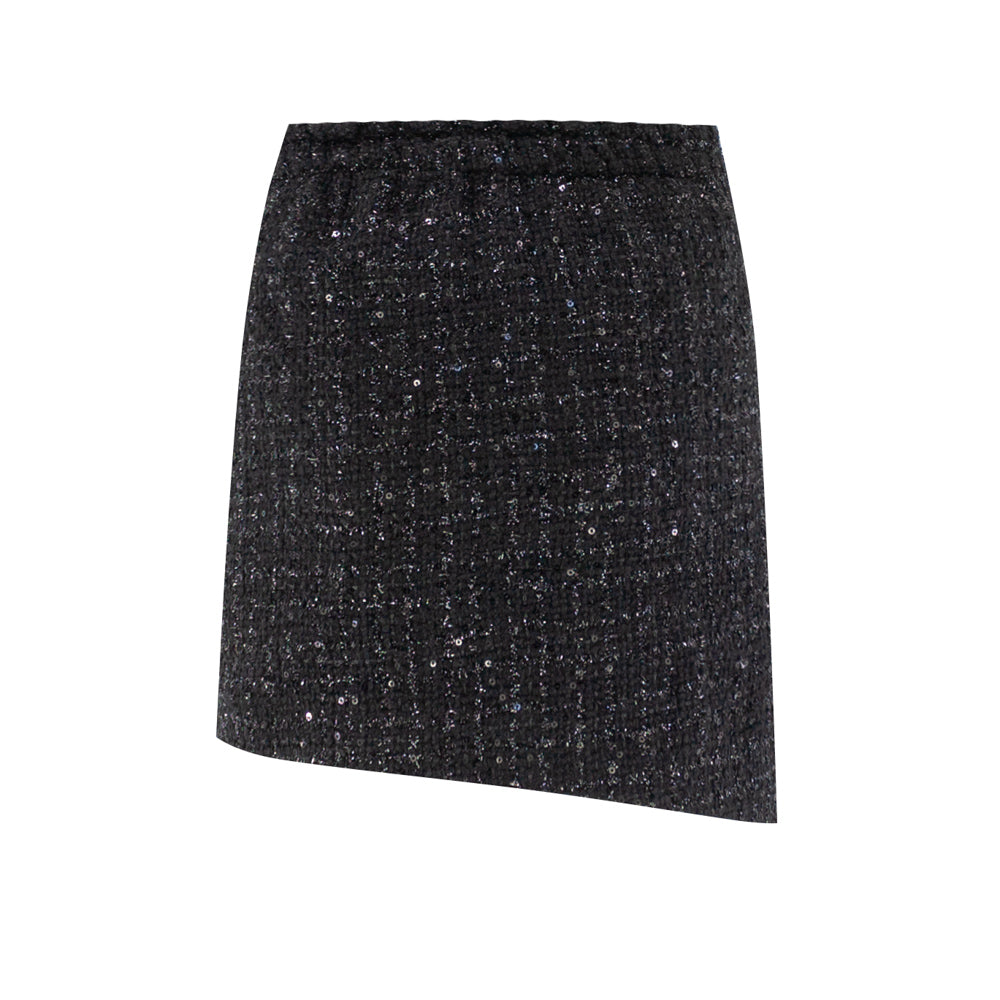 Sequins Shiny Skirt in Black