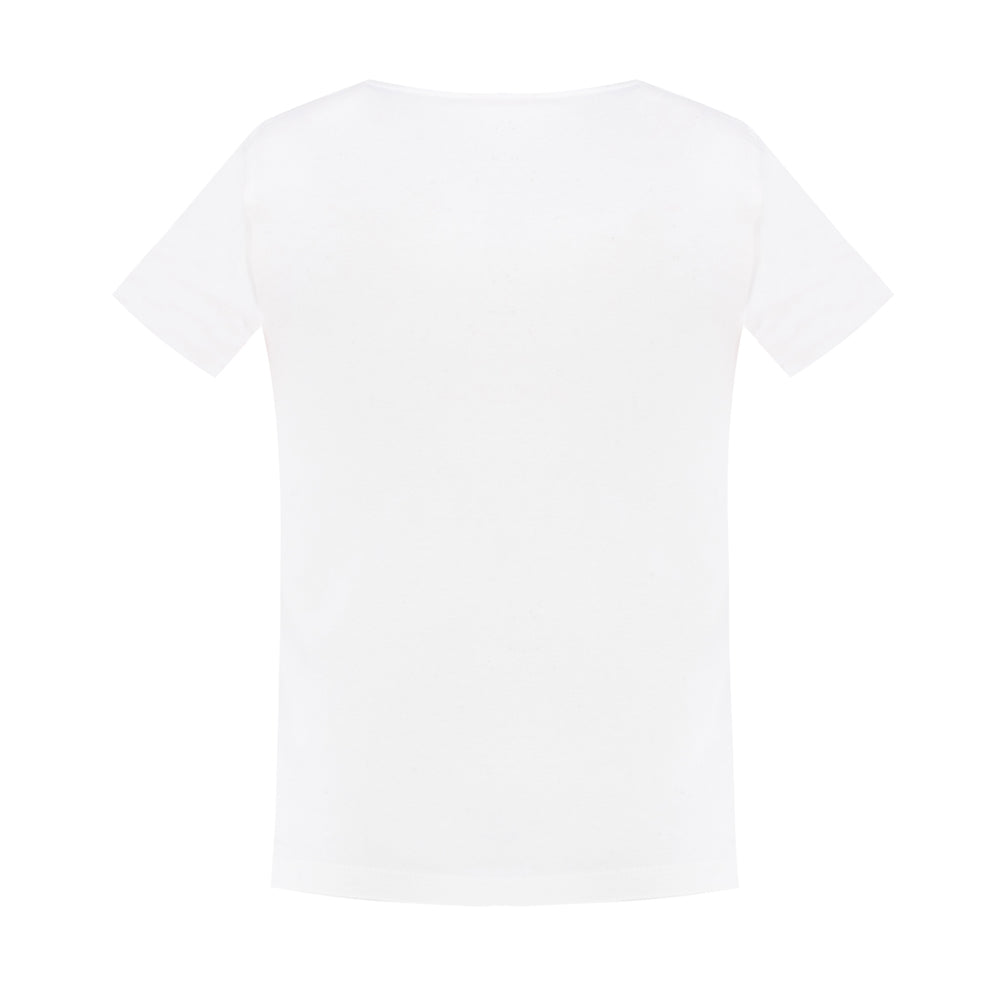 Shiny Sequins Detailing T-Shirt in White