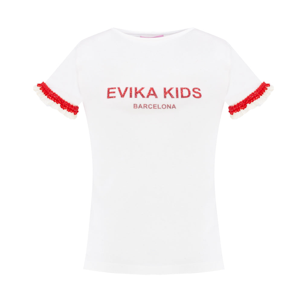Glittered Logo T-Shirt in White