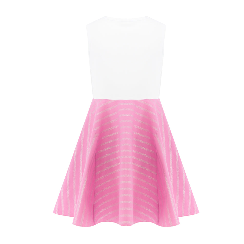 Cat Princess Dress in Pink and White