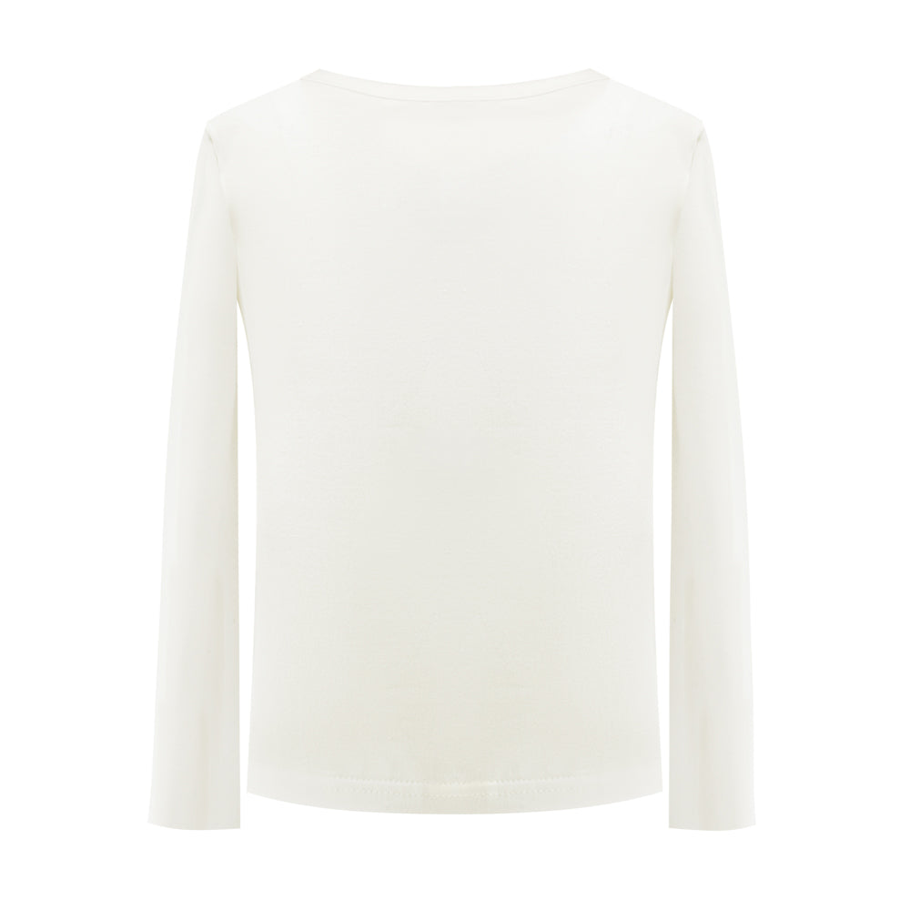 Love Heart Long-Sleeved T-Shirt in White