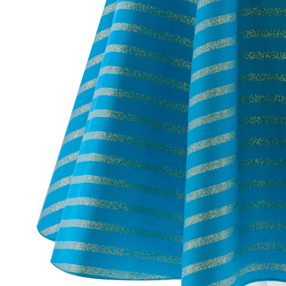 Cat Princess Dress in Turquoise and White