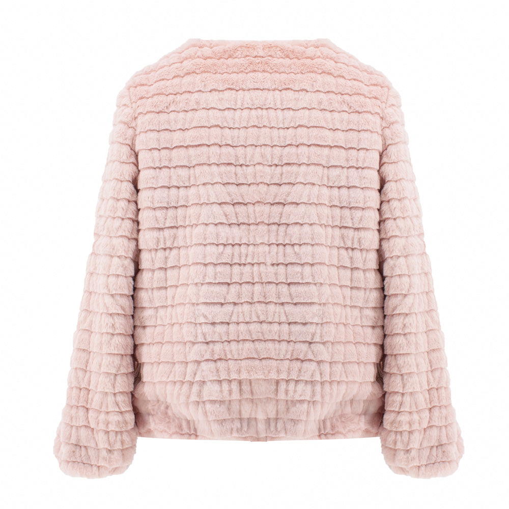 Faux Fur Coat in Pink