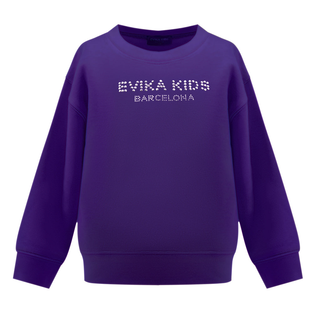 Shiny Logo Sweatshirt in Purple