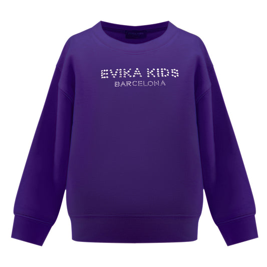 Shiny Logo Sweatshirt in Purple