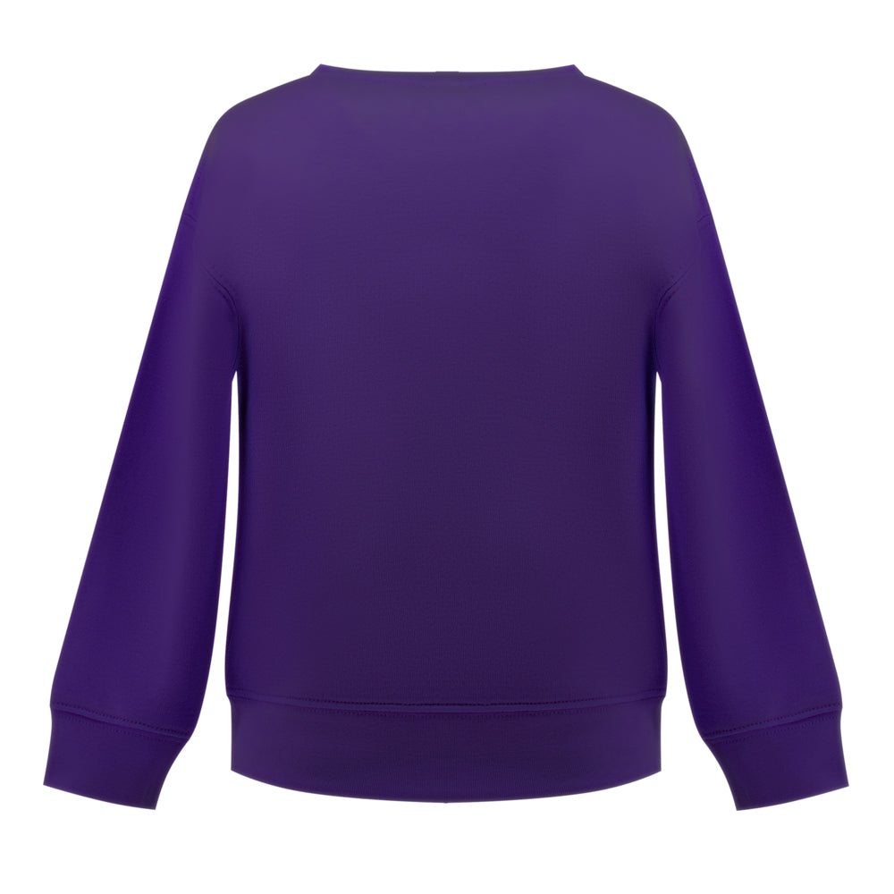 Shiny Logo Sweatshirt in Purple
