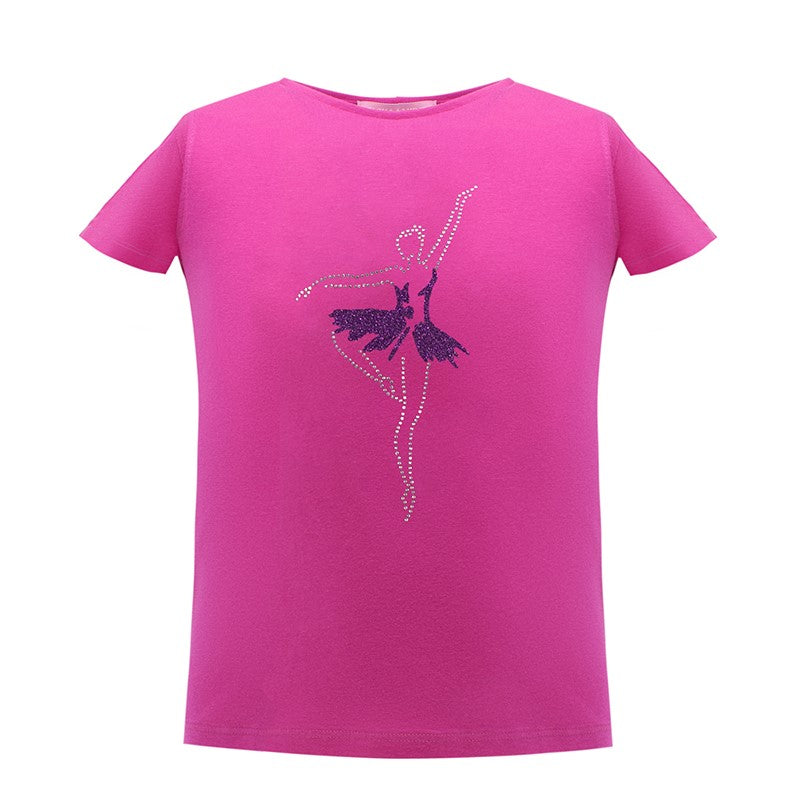 Shiny Ballerina T-Shirt in Magenta